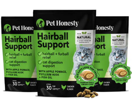 Pet Honestly Cat Chicken Flavor Texture Hairball Support Supplement(3.7 OZ Bag) For Discount