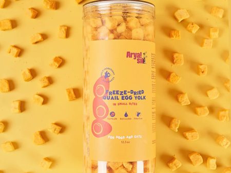 Arya Sit Freeze Dried Egg Yolk Bites Cat,Dog (12.3 OZ Jar) Fashion