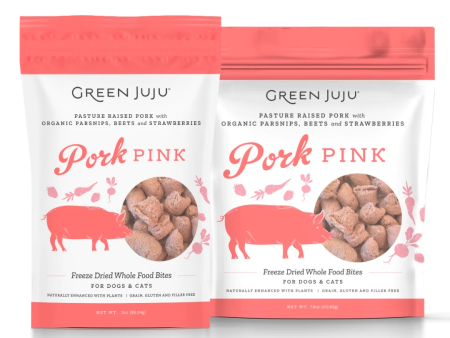 Green JuJu Freeze Dried Pork Pink Whole Food Bites Sale