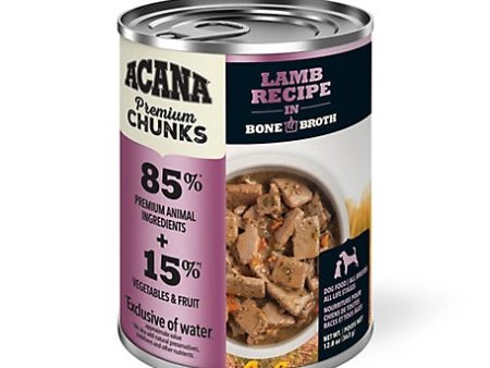 ACANA Dog Grain Free, Premium Chunks, Lamb Recipe in Bone Broth Wet Food(12.8 OZ) Online