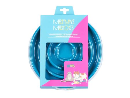 Messy Mutts Interactive Slow Feeder Blue Fashion