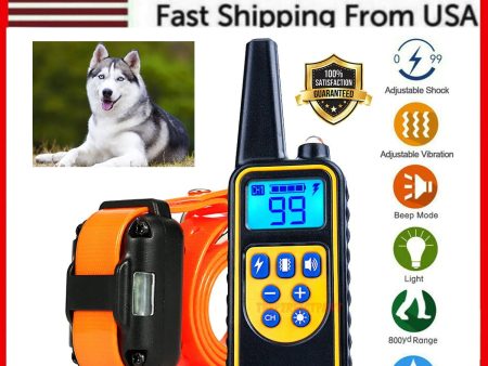 2700 FT Remote Dog Shock Training Collar Rechargeable Waterproof LCD Pet Trainer Cheap