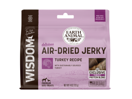 Earth Animal Wisdom Air-Dried Turkey Recipe Jerky 4oz Sale