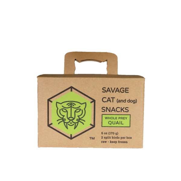 Savage Cat Raw Whole Quail 2pk For Sale