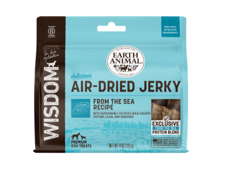 Earth Animal Wisdom Air-Dried From the Sea Recipe Jerky 4oz For Sale