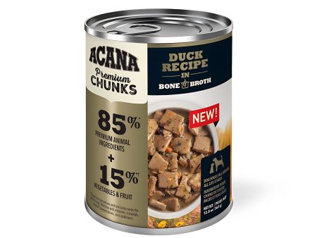 Acana Dog Premium Chunks Duck Recipe in Bone Broth(12.8 oz) Discount