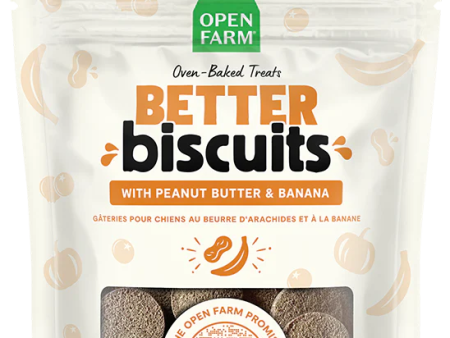 Open Farm Better Biscuits Peanut Butter & Banana Recipe 8oz For Sale