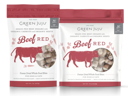 Green JuJu Freeze Dried Beef Red Whole Food Bites Discount