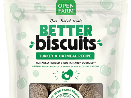 Open Farm Better Biscuits Turkey & Oatmeal Recipe 8oz on Sale