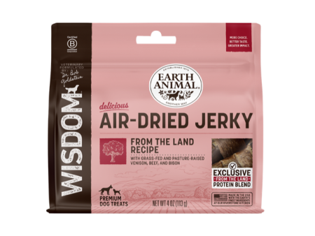 Earth Animal Wisdom Air Dried From The Land Recipe Jerky 4oz Online Hot Sale