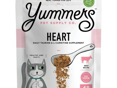 Yummers Pet Supply Cat Heart Daily Taurine & L-Carnitine Supplement Beef Supply