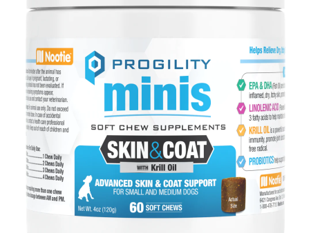 Nootie Progility Minis Skin & Coat Supplement Soft Chews 90 Count Online