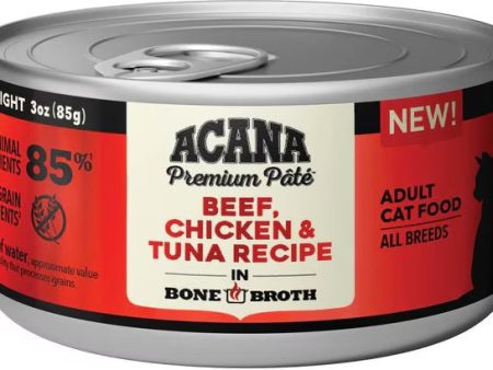 Acana Cat Grain Free Beef & Chicken & Tuna in Bone Broth                  (5.5 OZ Canned) Discount