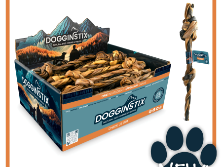 Dogginstix Braided Lamb Collagen Double Knot Online now