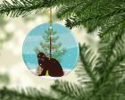 Burmese Cat Christmas Ceramic Ornament Cheap