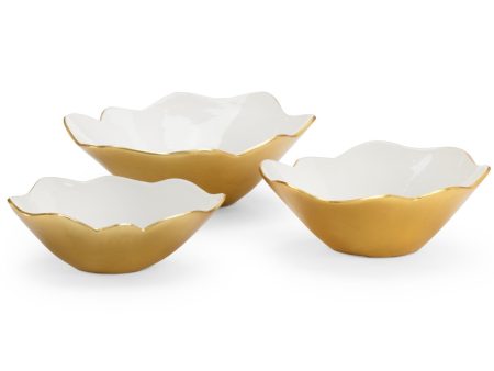 White Enameled Bowls (S3) Online