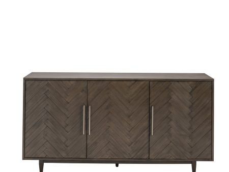 3 Door Chevron Pattern Sideboard Online Sale