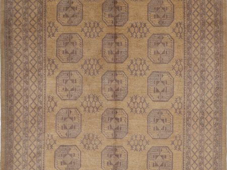 Gold Akcha Revival Hand Knotted Rug Discount