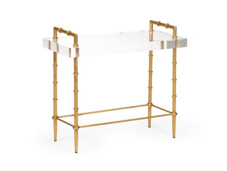 Acrylic Bamboo Side Table Discount