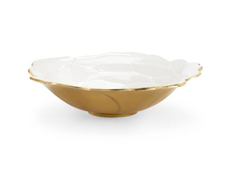 White Enameled Bowl (Lg) on Sale