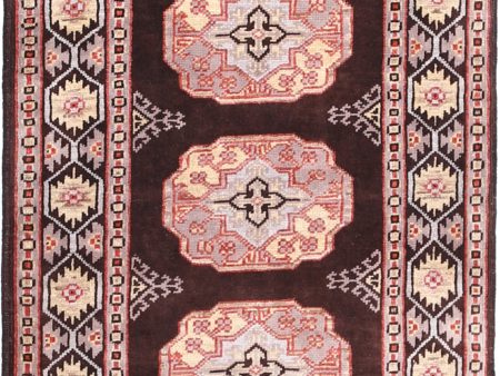 Brown Akcha Revival Hand Knotted Rug on Sale