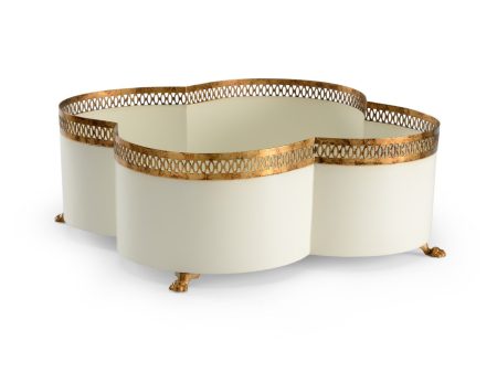 Tracery Cachepot - Cream Online Sale