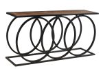 3 Circles Metal And Wood Console Cheap