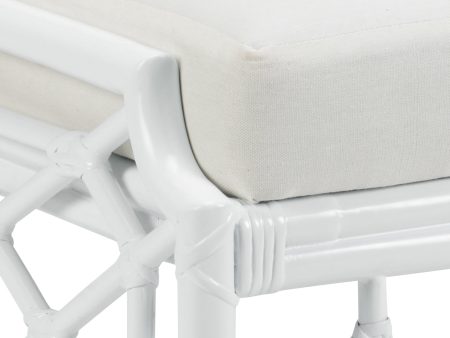 Wild Palm Ottoman - White For Sale