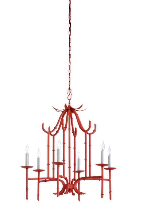 Bamboo Chandelier - Red Online Hot Sale