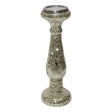 15  Silver Crackled Candle Holder Sale