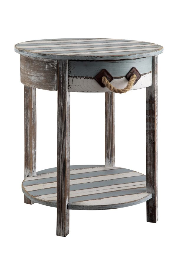 1 Drawer Weathered Wood Accent Table Discount