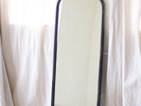 Antique Black Iron Mirror With Arched Top Online