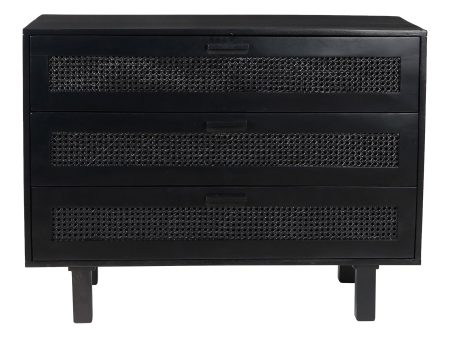 Ashton 3 Drawer Chest Black Discount