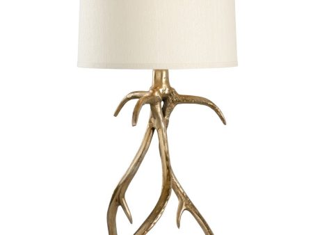 Antler Hall Lamp - Brass For Sale