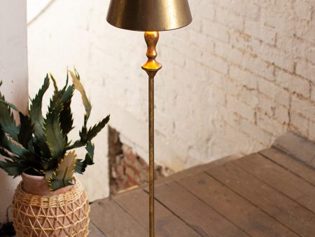 Antique Gold Floor Lamp With Metal Shade Online now