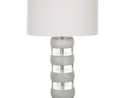 Band Together Crystal & Wood Table Lamp Online now