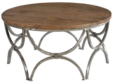 And Steel Round Cocktail Table For Discount