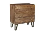 3 Drawer Brass Inlay Chest Online