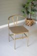 Antique Brass Finish Metal Wishbone Chair Fashion