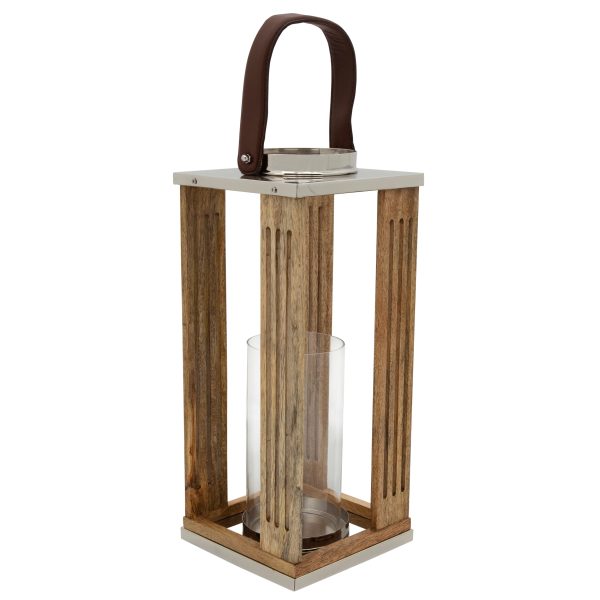 16  Wooden Hurricane Holder, Natural on Sale