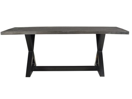 Zax Dining Table in Distressed Grey Fashion