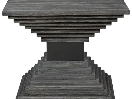 Andes Wooden Geometric Accent Table Online now