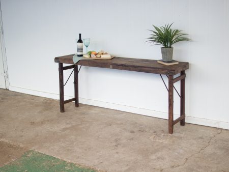 Wooden Folding Console Table For Sale