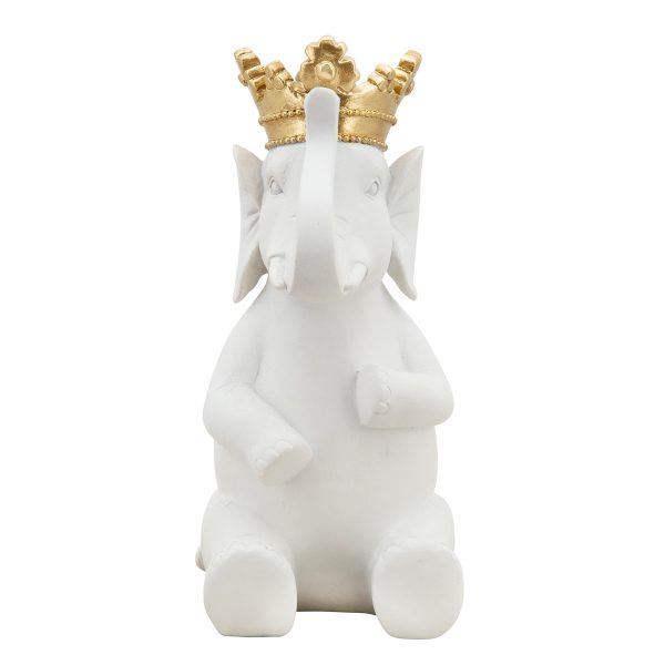 8  Elephant W  Crown Figurine, White Gold Cheap