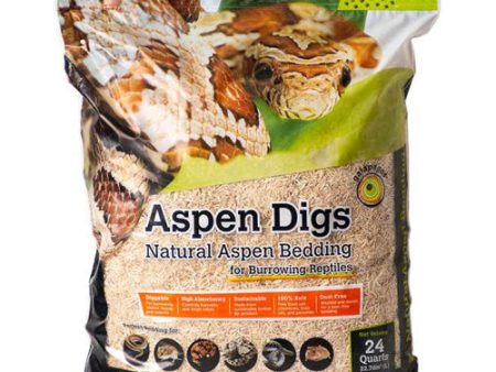 Galapagos Aspen Digs Natural Aspen Bedding Substrate 1 Each 24 qt by Galapagos For Cheap